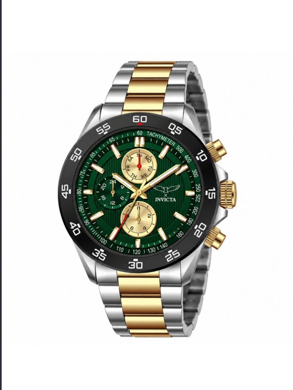 Invicta S1 Rally Men's
Watch - 43mm, Silver, Gold Green Dial